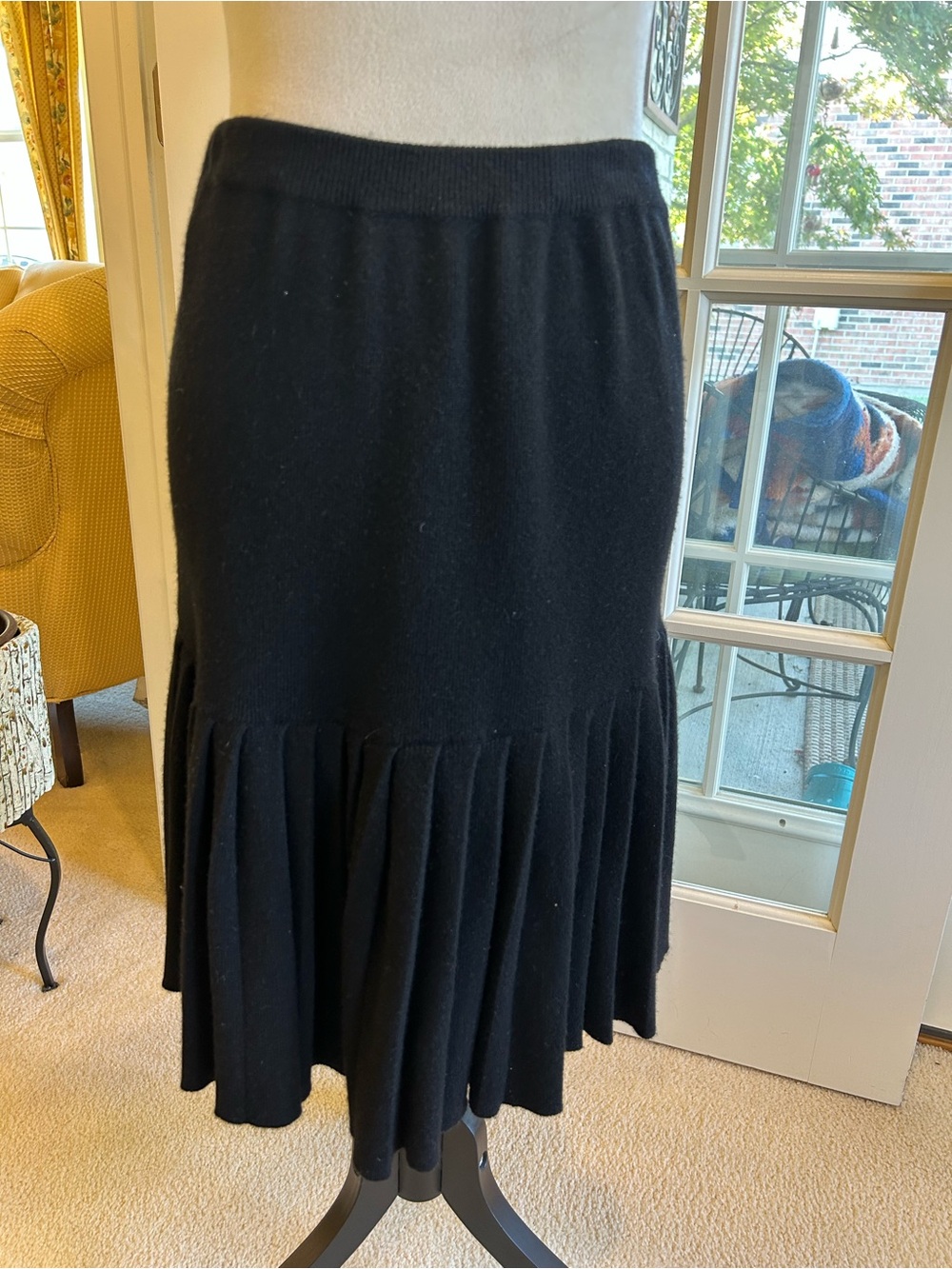 Vintage WilliamKasper 100% cashmere pleated skirt size small